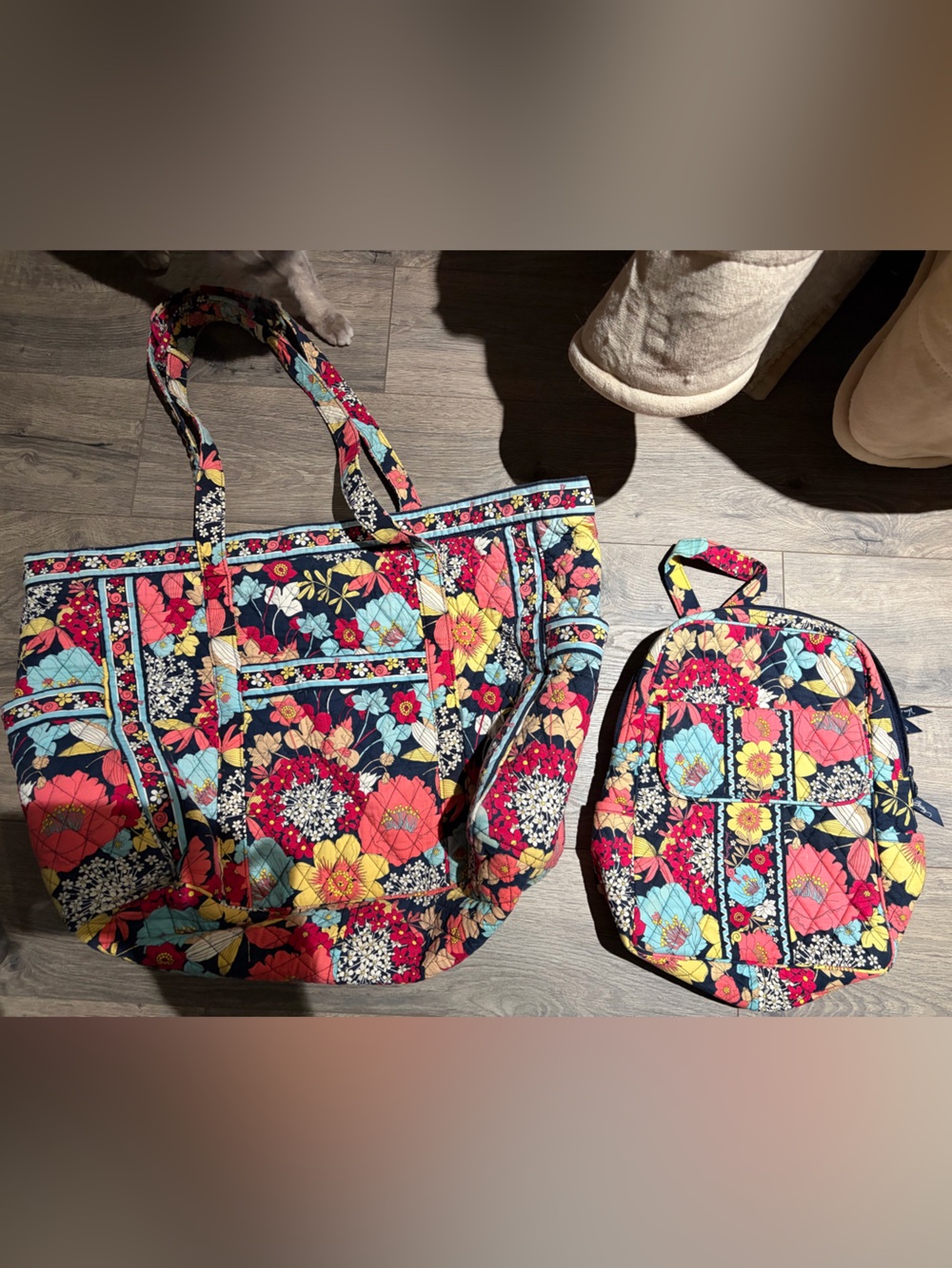Vera Bradley Tote w/ matching bookbag